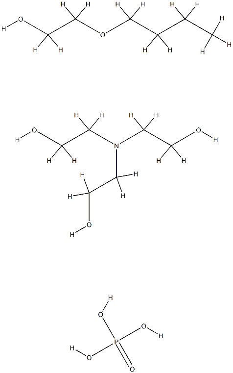 Ethanol, 2,2,2-nitrilotris-, compd. with .alpha.-butyl-.omega.-hydroxypoly(oxy-1,2-ethanediyl) phosphate Structure