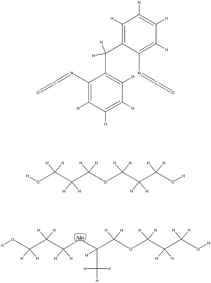 Propanol, (1-methyl-1,2-ethanediyl)bis(oxy)bis-, polymer with 1,1-methylenebisisocyanatobenzene and oxybispropanol Structure