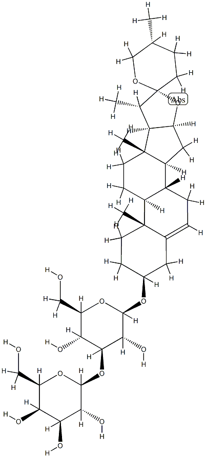 薯蓣皂苷纤维二糖苷 结构式