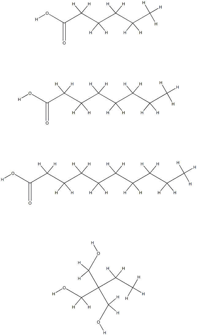 Decanoic acid, mixed esters with hexanoic acid, octanoic acid and trimethylolpropane Structure