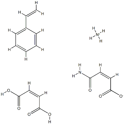 2-Butenedioic acid (2Z)-, polymer with (2Z)-4-amino-4-oxo-2-butenoic acid and ethenylbenzene, ammonium salt Structure