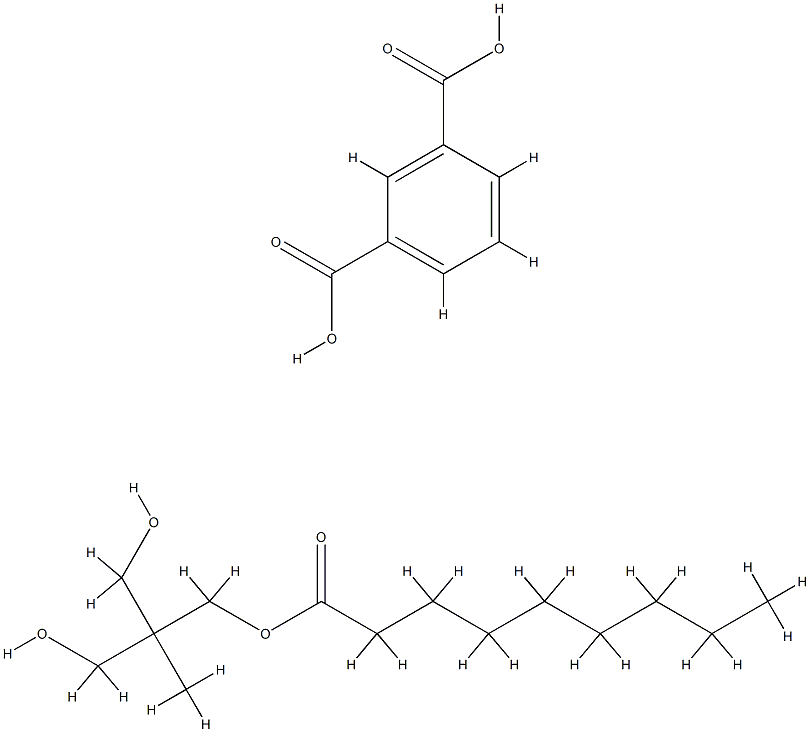 1,3-Benzenedicarboxylic acid, polymer with 2-(hydroxymethyl)-2-methyl-1,3-propanediol, nonanoate 结构式