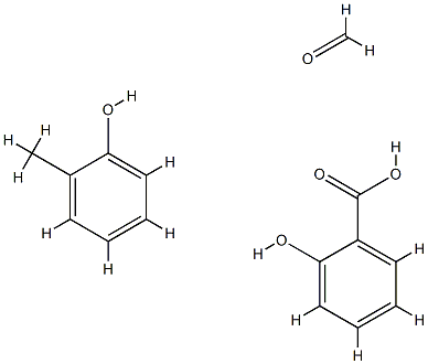 水杨酸与甲醛及2-甲酚的聚合物, 68189-17-3, 结构式
