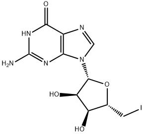 5'-Deoxy-5'-iodoguanosine Structure