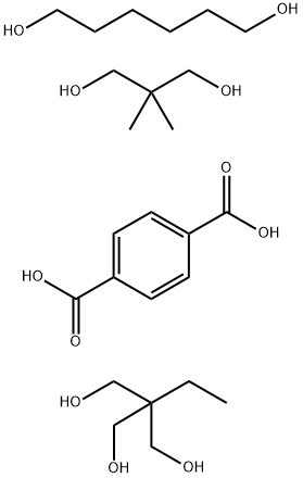 1,4-苯二甲酸与2,2-二甲基-1,3-丙二醇、2-乙基-(羟甲基)-1,3-丙二醇和1,6-己二醇的聚合物 结构式