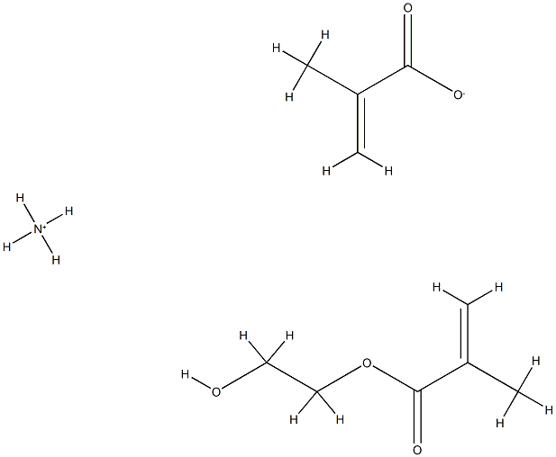 2-Methyl-2-propenoic acid 2-hydroxyethyl ester polymer with ammonium 2-methyl-2-propenoate 结构式