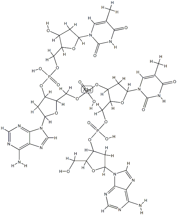 deoxy-(adenylyl-thymidylyl-adenylyl-thymidylic acid) 结构式