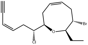 (2R)-3β-Bromo-8α-[(1R,3Z)-1-chloro-3-hexen-5-ynyl]-2-ethyl-3,4,7,8-tetrahydro-2H-oxocin 结构式