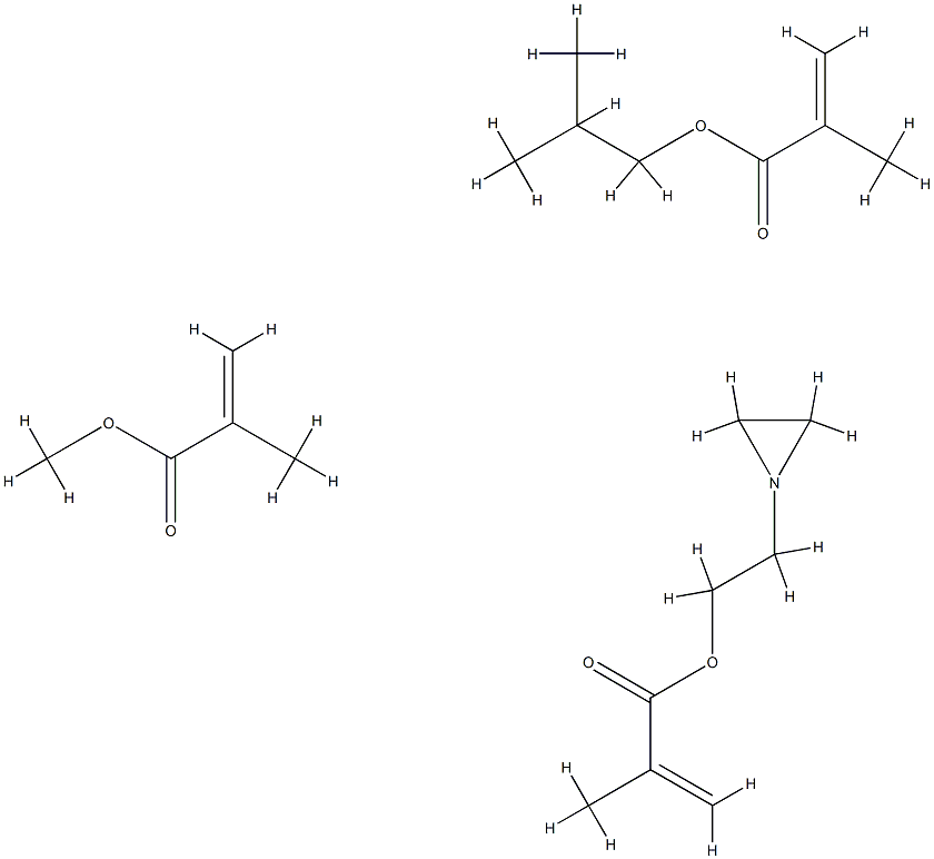 2-Propenoic acid, 2-methyl-, 2-(1-aziridinyl)ethyl ester, polymer with methyl 2-methyl-2-propenoate and 2-methylpropyl 2-methyl-2-propenoate Structure