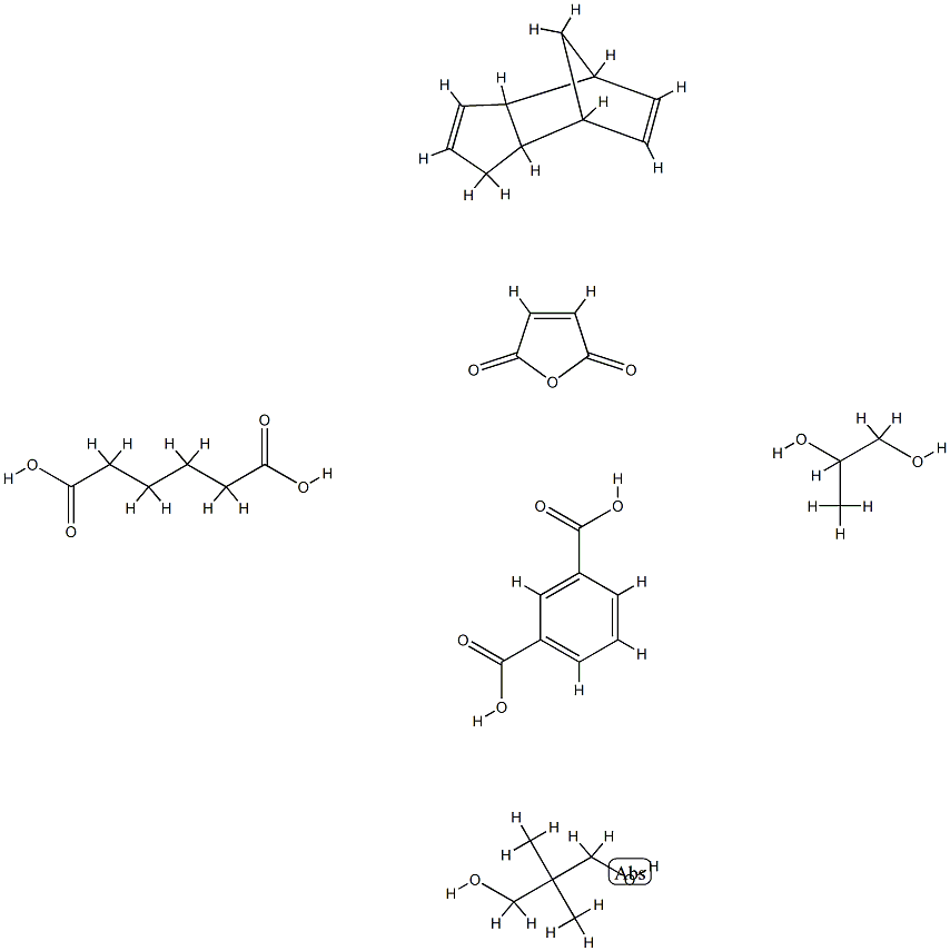 1,3-Benzenedicarboxylic acid, polymer with 2,2-dimethyl-1,3-propanediol, 2,5-furandione, hexanedioic acid, 1,2-propanediol and 3a,4,7,7a-tetrahydro-4,7-methano-1H-indene 结构式