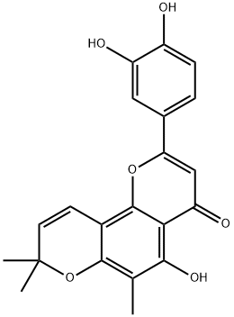 2-(3,4-Dihydroxyphenyl)-5-hydroxy-6,8,8-trimethyl-4H,8H-benzo[1,2-b:3,4-b']dipyran-4-one Structure