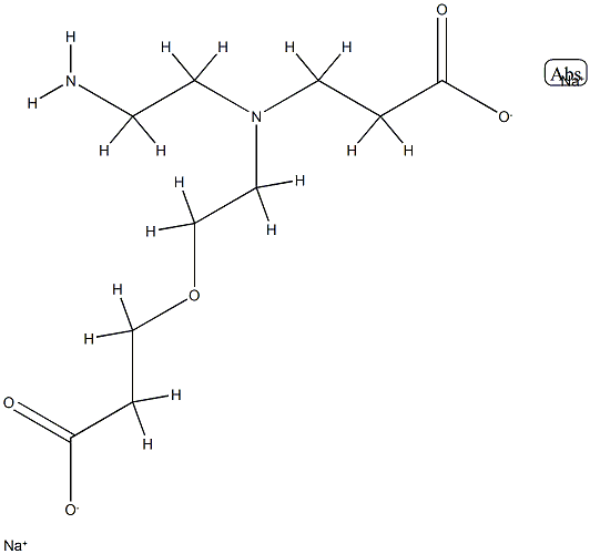 beta-Alanine, N-(2-aminoethyl)-N-[2-(2-carboxyethoxy)ethyl]-, N-coco acyl derivs., disodium salts Structure