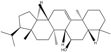 (-)-D:C-Friedo-B':A'-neogammacera-9(11)-ene-7α-ol Structure
