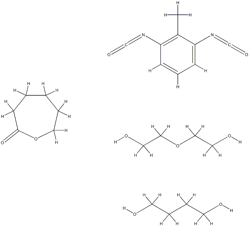 2-Oxepanone, polymer with 1,4-butanediol, 1,3-diisocyanatomethylbenzene and 2,2-oxybisethanol 结构式