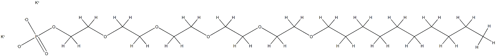 Phosphoric acid 3,6,9,12,15-pentaoxapentacosan-1-yldipotassium salt 结构式