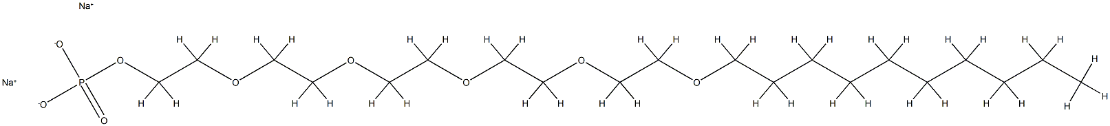 Phosphoric acid 3,6,9,12,15-pentaoxapentacosan-1-yldisodium salt Structure