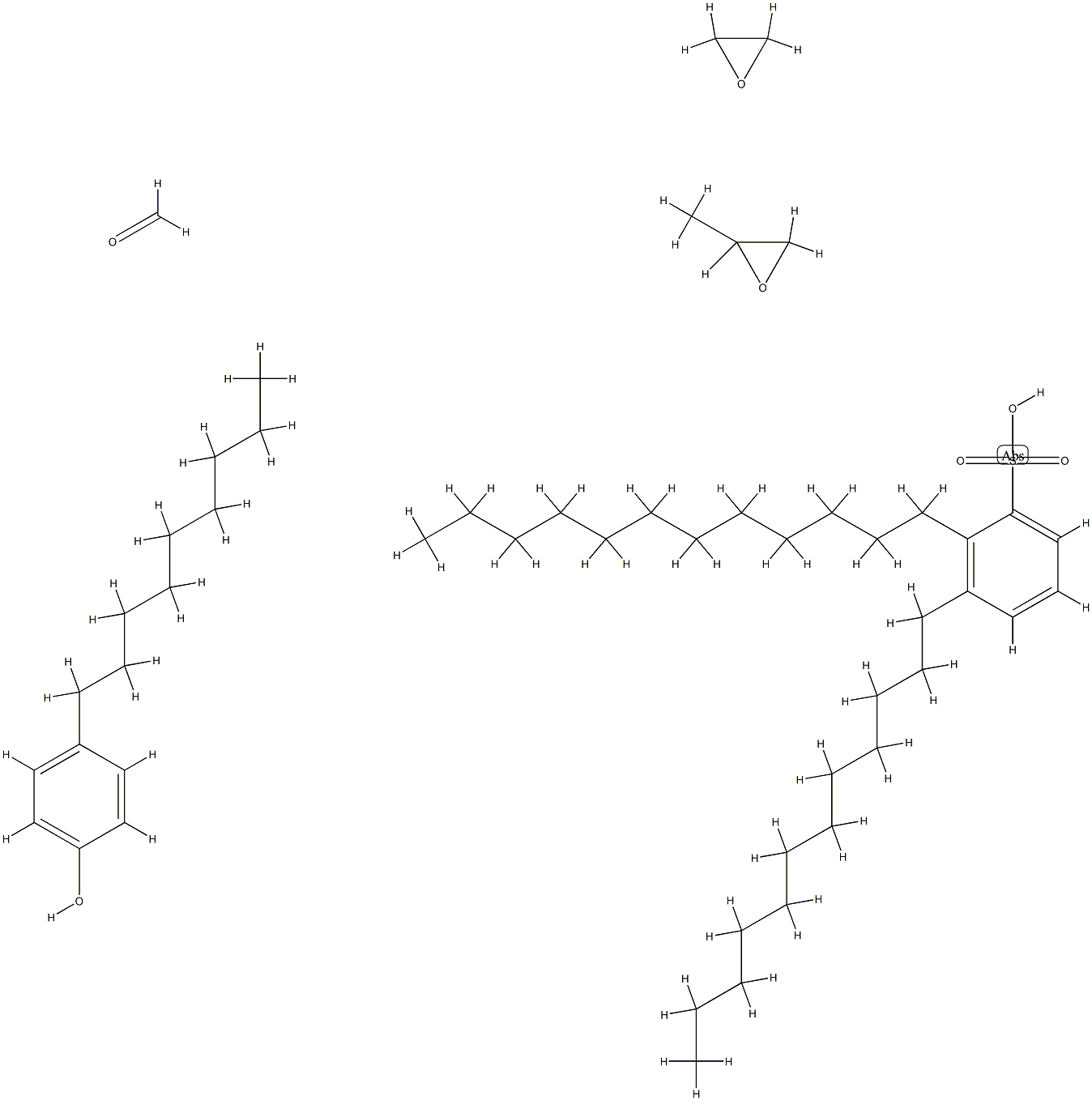 Formaldehyde, polymer with methyloxirane, 4-nonylphenol and oxirane, didodecylbenzenesulfonate 结构式