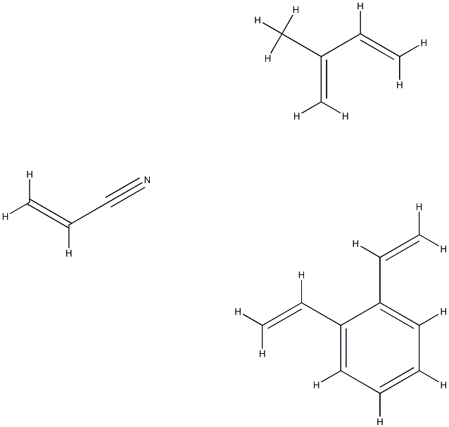 2-Propenenitrile, polymer with diethenylbenzene and 2-methyl-1,3-butadiene, hydrolyzed Structure