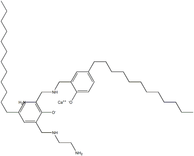 2-[[2-氨基乙基]氨甲基]-4-十二烷基苯酚钙盐 结构式