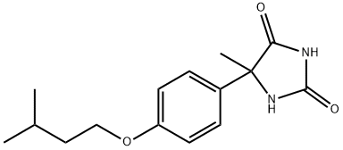 5-(p-isopentoxyphenyl)-5-methyl-hydantoi Structure