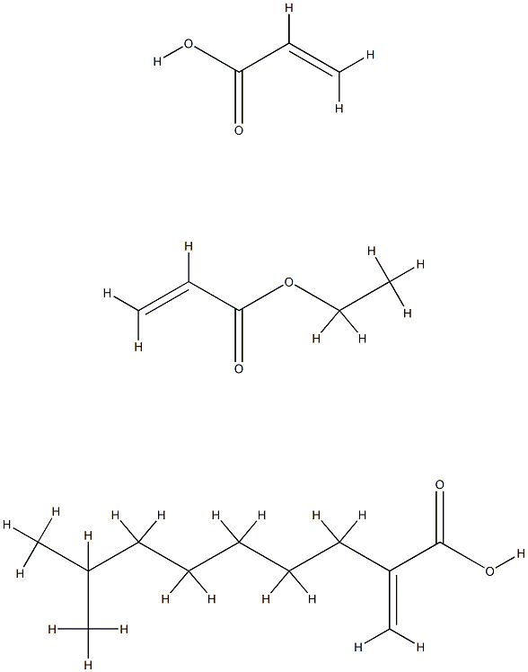 2-丙烯酸与2-丙烯酸乙基酯和2-丙烯酸异辛酯的聚合物 结构式