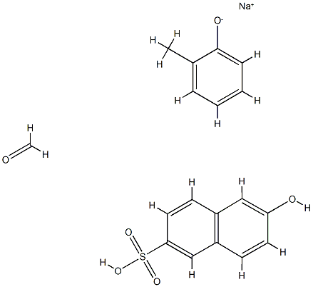 6-羟基-2-萘磺酸、甲醛、甲酚的聚合物钠盐 结构式