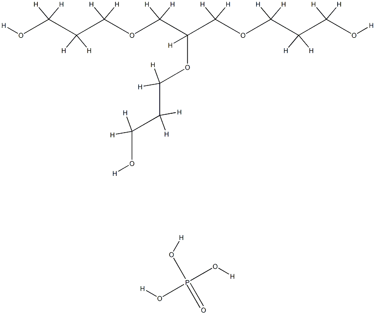 Phosphoric acid, polymer with α,α',α''- 1,2,3-propanetriyltris[ω-hydroxypoly[oxy(methyl -1,2-ethanediyl)]] 结构式