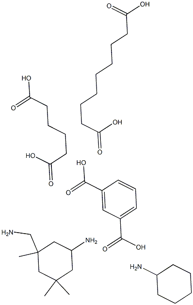 1,3-Benzenedicarboxylic acid, polymer with 5-amino-1,3,3-trimethylcyclohexanemethanamine, hexanedioic acid and nonanedioic acid, cyclohexylamine-modified 结构式