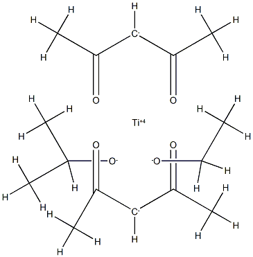乙氧基二(2,4-戊二酮合-O,O')(2-丙醇合)钛 结构式