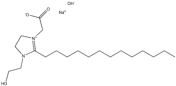 sodium 1-(carboxymethyl)-4,5-dihydro-1(or 3)-(2-hydroxyethyl)-2-tridecyl-1H-imidazolium hydroxide|肉豆蔻酰两性基乙酸钠
