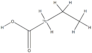 正丁酸-2-13C 结构式