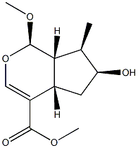 (1R)-1,4aα,5,6,7,7aα-Hexahydro-6α-hydroxy-1α-methoxy-7α-methylcyclopenta[c]pyran-4-carboxylic acid methyl ester 结构式