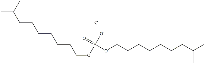 Phosphoric acid bis(8-methylnonyl)=potassium ester salt 结构式