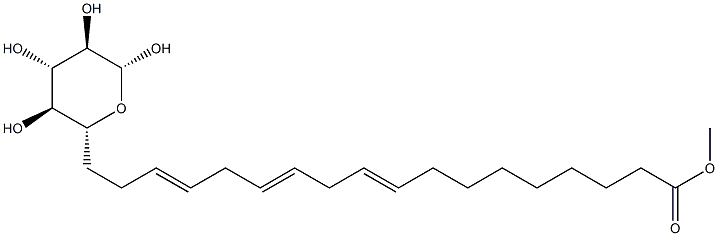 β-D-Glucopyranose 6-[(9Z,12Z,15Z)-9,12,15-Octadecatrienoate] 结构式