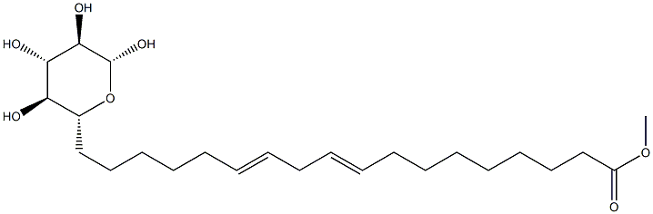 β-D-Glucopyranose 6-[(9Z,12Z)-9,12-octadecadienoate] 结构式