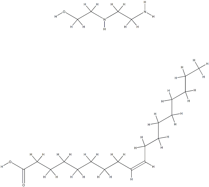 (9Z)-9-十八烯酸与2-[(2-氨基乙基)氨基]乙醇的反应产物 结构式
