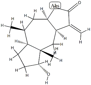 (3aR,7aα,9aα)-3aα,4,4a,5,6,7,7a,8,9,9a-Decahydro-4aβ,8β-dimethyl-3-methylene-5α-hydroxyazuleno[6,5-b]furan-2(3H)-one 结构式