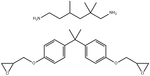 Oxirane, 2,2-(1-methylethylidene)bis(4,1-phenyleneoxymethylene)bis-, polymer with 2,2,4-trimethyl-1,6-hexanediamine Structure