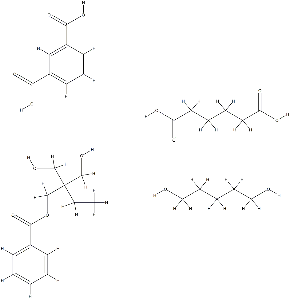 1,3-Benzenedicarboxylic acid, polymer with benzoic acid, 2-ethyl-2-(hydroxymethyl)-1,3-propanediol, hexanedioic acid and 1,5-pentanediol 结构式