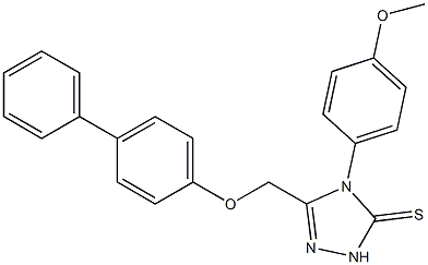 s-Triazole-2-thiol, 5-(4-biphenoxymethyl)-1-(p-methoxyphenyl)- Structure