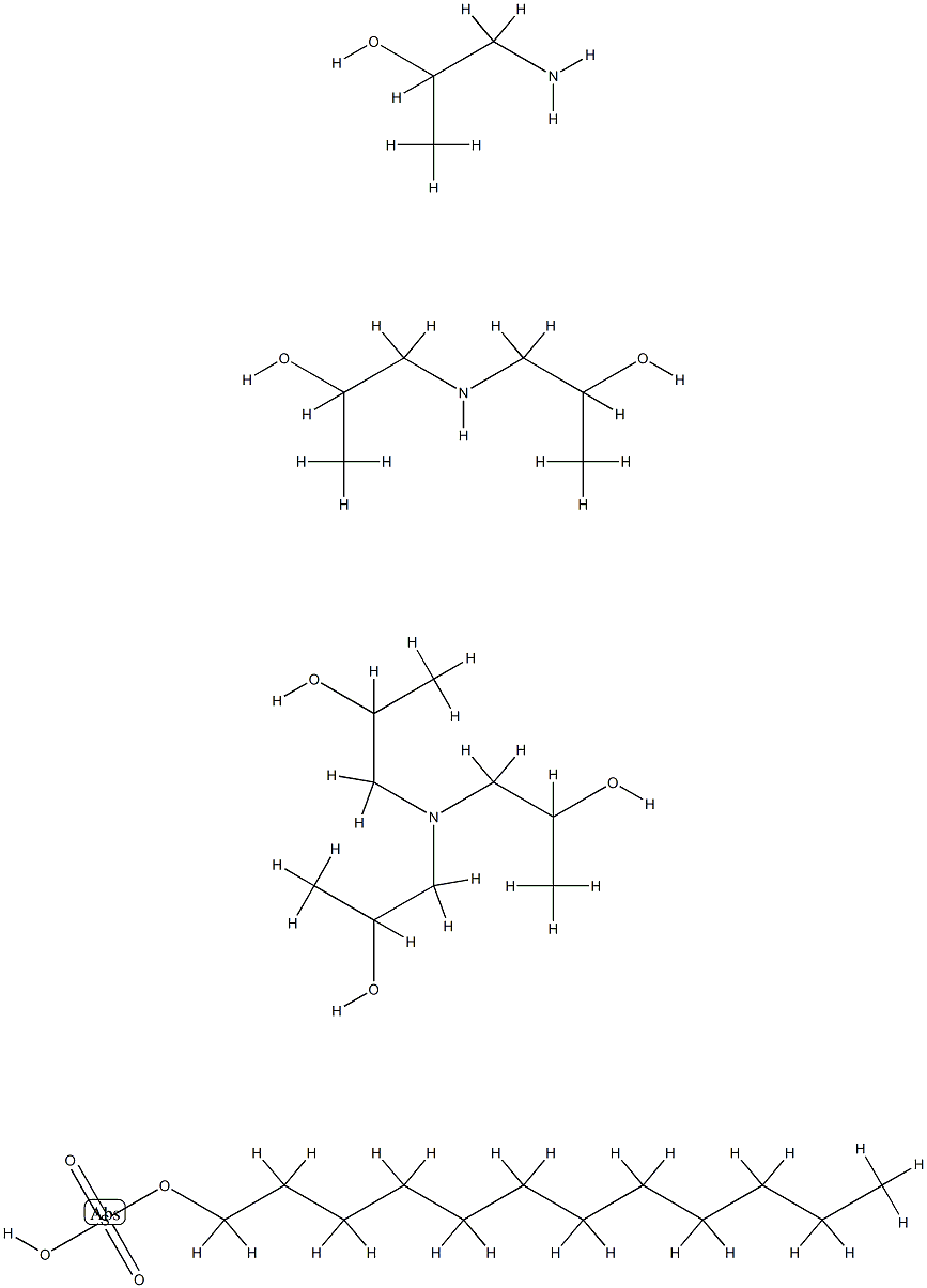 混合异丙醇胺月桂基硫酸盐 结构式