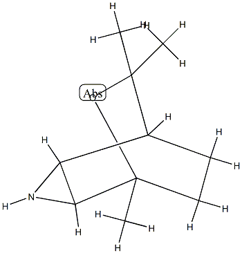 5,7,7-trimethyl-6-oxa-3-azatricyclo(3.2.2.0)nonane 结构式