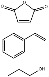2,5-Furandione, polymer with ethenylbenzene, propyl ester Structure