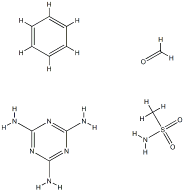 Benzenesulfonamide, ar-methyl-, polymer with formaldehyde and 1,3,5-triazine-2,4,6-triamine, butylated Melamine, formaldehyde, toluenesulfonamide polymer, butylated Structure