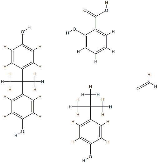 Benzoic acid, 2-hydroxy-, polymer with 4-(1,1-dimethylethyl)phenol, formaldehyde and 4,4'-(1-methylethylidene)bis[phenol] 结构式