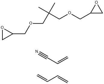 2-Propenenitrile, polymer with 1,3-butadiene, carboxy-terminated, polymer with 2,2-(2,2-dimethyl-1,3-propanediyl)bis(oxymethylene)bisoxirane Structure