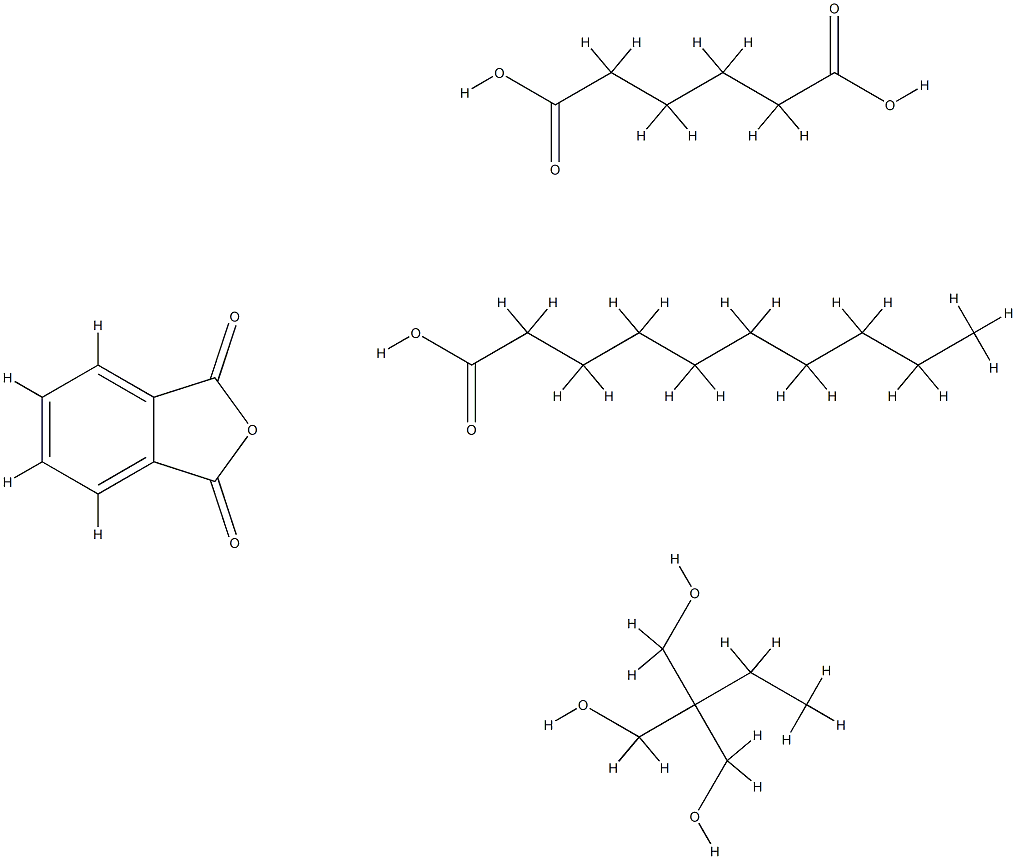 Hexanedioic acid, polymer with 2-ethyl-2-(hydroxymethyl)-1,3-propanediol and 1,3-isobenzofurandione, decanoate 结构式