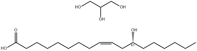 1,2,3-丙三醇的均聚物的[R-(Z)]-12-羟基-9-十八烯酸酯 结构式