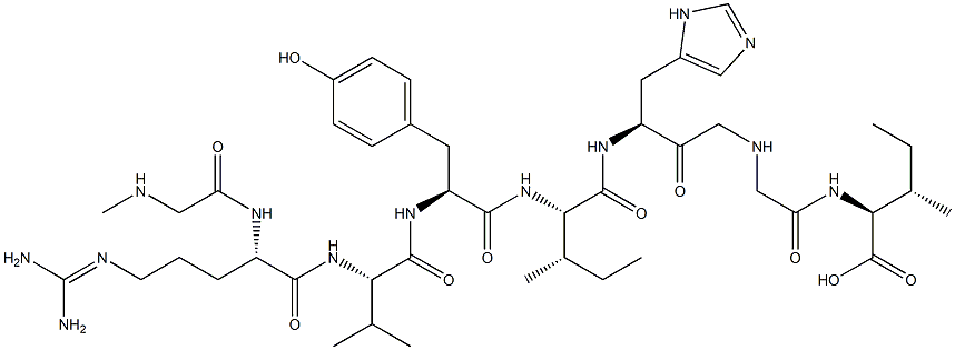 angiotensin II, 1-Sar-7-Sar-8-Ile- 结构式