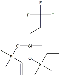 乙烯基封端的二甲基甲基-3,3,3-三氟丙基(硅氧烷与聚硅氧烷), 68951-98-4, 结构式